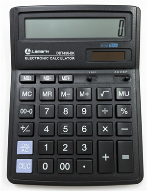 Калькулятор настольный LAMARK DDT436-BK, 16 разрядов, двойное питание, 193x143x38 мм, ЧЕРНЫЙ - фото 7795419