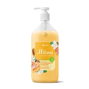 Мыло-крем жидкое гипоаллергенное 1 л, GRASS MILANA "Молоко и мед", дозатор, 126101 - фото 7826557