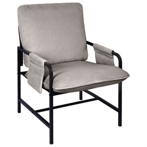 Кресло BRABIX "Gentle LC-300", ЛОФТ, пружинный блок, ткань велсофт (плюш), серое, 533142 - фото 7865548