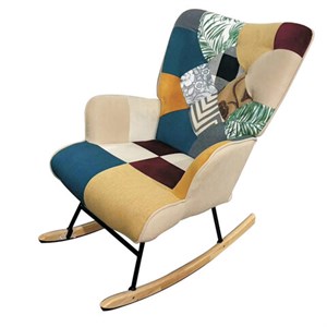 Кресло-качалка BRABIX "Rock LC-310", ткань, пэчворк (лоскутное), 533149 - фото 7865562