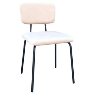 Стулья BRABIX "Dream CF-090", КОМПЛЕКТ 4 шт., черный каркас, ткань бежевая, 533251 - фото 7865597