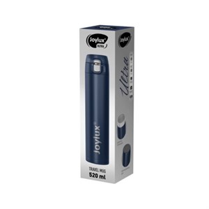 Термокружка 520 мл JOYLUX (ДЖОЙЛЮКС) ULTRA BLUE, нержавеющая сталь SUS304, синий матовый, 700278 - фото 7890955