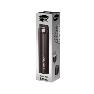 Термокружка 520 мл JOYLUX (ДЖОЙЛЮКС) ULTRA BROWN, нержавеющая сталь SUS304, коричневый матовый, 700279 - фото 7890956