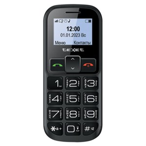 Телефон мобильный TEXET TM-B322, 2 SIM, 1,44", microSD, FM, MP3, фонарик, SOS, черный, 127347 - фото 7922005
