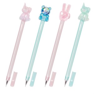 Ручка с акриловым топпером шариковая FUNSTER "ACRYL MIX", СИНЯЯ, ассорти, пишущий узел 0,7 мм, линия письма 0,35 мм, 144380 - фото 7943360