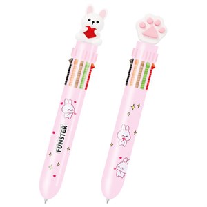 Ручка многоцветная с топпером шариковая автоматическая 10 ЦВЕТОВ FUNSTER "WOW", ассорти, пишущий узел 0,7 мм, линия письма 0,35 мм, 144382 - фото 7943362