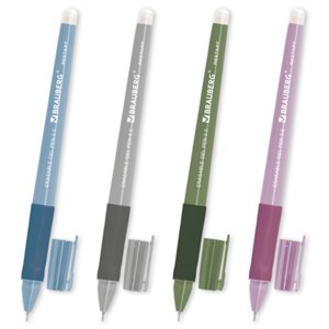 Ручка стираемая гелевая с эргономичным грипом BRAUBERG "RESTART MORANDI", СИНЯЯ, игольчатый пишущий узел 0,5 мм, линия письма 0,25мм, 144416 - фото 7943380