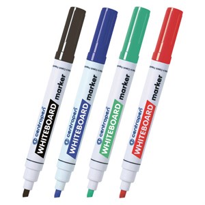Маркеры стираемые для белой доски НАБОР 4 ЦВЕТА CENTROPEN "Dry-Wipe", 8569/4, 1-4,5мм, ш/к 17519, 585690401 - фото 7956715