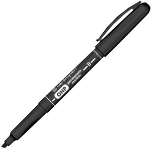 Маркер перманентный для любой гладкой поверхности ЧЕРНЫЙ CENTROPEN "OHP", 1-3 мм, 263, 626380112 - фото 7956721