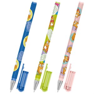 Ручка шариковая с принтом FUNSTER STICK "КОТ-ЭНТУЗИАСТ", СИНЯЯ, SOFT TOUCH покрытие, узел 0,7 мм, линия 0,35 мм, 144398 - фото 8025976