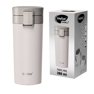 Термокружка 380 мл JOYLUX CLASSIC, нержавеющая сталь SUS304, белый матовый, 700271 - фото 8047168