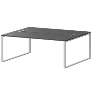 Бенч двойной на 2 рабочих места Арго-М АМБ.О-005 Антрацит/Белый - фото 8130750