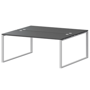 Бенч двойной на 2 рабочих места Арго-М АМБ.О-004.60 Антрацит/Белый - фото 8130751