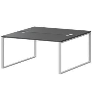 Бенч двойной на 2 рабочих места Арго-М АМБ.О-003 Антрацит/Белый - фото 8130752