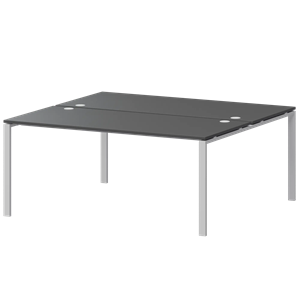 Бенч двойной на 2 рабочих места Арго-М АМБ-004 Антрацит/Белый - фото 8130841