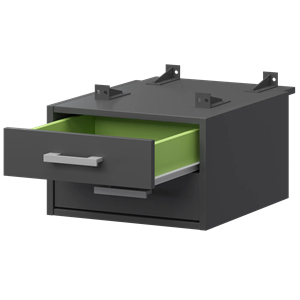 Тумба подвесная для столов на м/каркасе Арго-М АМТ2-02.73 Антрацит/Антрацит - фото 8145078