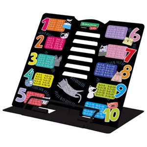 Подставка для книг BRAUBERG KIDS mini, "Cats", с таблицей умножения, регулируемый угол наклона, металлическая, 238966 - фото 8274552