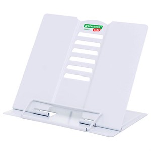 Подставка для книг и учебников BRAUBERG KIDS mini "White", регулируемый угол наклона, металлическая, 238973 - фото 8274561