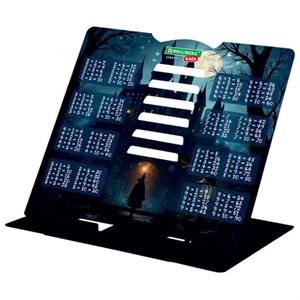 Подставка для книг и учебников BRAUBERG KIDS mini "Magic" с таблицей умножения, регулируемый угол наклона, металлическая, 238977 - фото 8274566