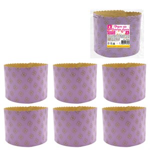 Форма бумажная для выпечки пасхального кулича "Клевер", КОМПЛЕКТ 6 шт., 7х6 см, ЗОЛОТАЯ СКАЗКА, 592663 - фото 8274740