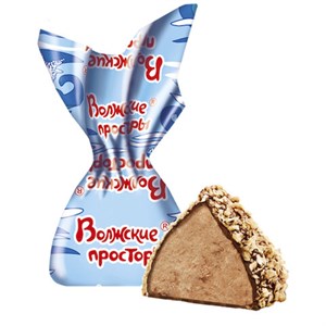 Конфеты СЛАВЯНКА "Волжские просторы" в вафельной крошке, с начинкой пралине, 1000 г, 40187 - фото 8274778