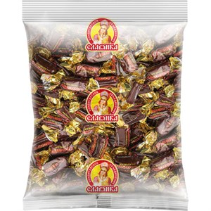 Конфеты глазированные СЛАВЯНКА "Сласть", шоколадная нуга с карамелью, 1000 г, 20523 - фото 8274781