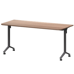 Стол мобильный складной радиусный Моби МБ22-160.70Р Темный шимо/Антрацит - фото 8332512