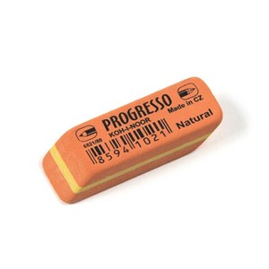 Ластик KOH-I-NOOR "Progresso" 6821/80, 41х14х8 мм, прямоугольный, скошенные края, натуральный каучук, 6821080006KDRU - фото 8356405