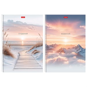 Тетрадь А4 96 л., HATBER, спираль, клетка, матовая ламинация, "В моменте" (микс в спайке), 093591, 96Т4лВ1сп - фото 8417424