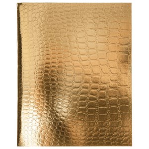 Тетрадь бумвинил А5 96 л., скоба, офсет №1, клетка, с полями, HATBER, ЗОЛОТО, "Metallic", тиснение CROCO, 072798, 96Т5бвВ1 - фото 8417469