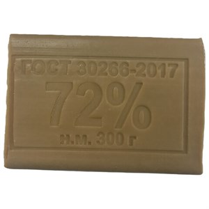 Мыло хозяйственное 72% 300 г (Меридиан), без упаковки, МИНПРОМТОРГ - фото 8417557