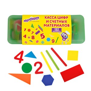 Набор счетных материалов мозаика, пенал, 132 элемента, ЮНЛАНДИЯ, 274055 - фото 8426244