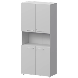 Шкаф высокий полузакрытый Кортез СМШ58.2.28F(Б) Белый - фото 8463977