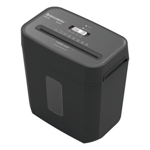 Уничтожитель (шредер) BRAUBERG OF-812X, карты, скобы, 4 уровень секретности, 4х35 мм, 8 листов, 12 литров, 533141 - фото 8482293