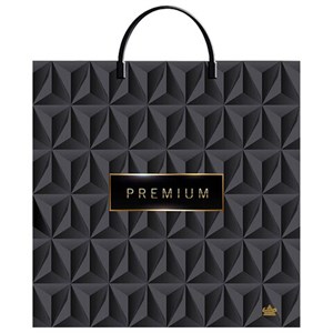 Пакет с пластиковой ручкой, ПВД, 35х36 см, "Премиум Блэк", 85 мкм, н00255856 - фото 8482334