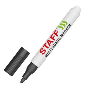 Маркер стираемый для белой доски ЧЕРНЫЙ, STAFF "BASIC" WBM-200, 1-3 мм, 152638 - фото 8502058