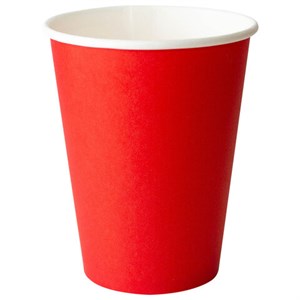 Стакан одноразовый бумажный 350/410 мл, D 90 мм, красный, КОМПЛЕКТ 1000 шт., холодное/горячее, WELDAY (ВЭЛДЭЙ), 702694 - фото 8522110