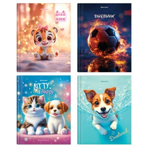 Дневник 1-4 класс 48 л., твердый, BRAUBERG, глянцевая ламинация, с подсказом, "МИКС", 107587 - фото 8554820