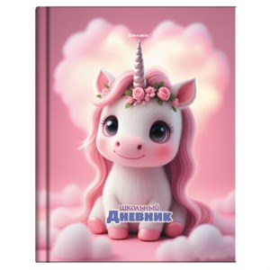 Дневник 1-4 класс 48 л., твердый, BRAUBERG, глянцевая ламинация, с подсказом, "Единорог", 107588 - фото 8554823