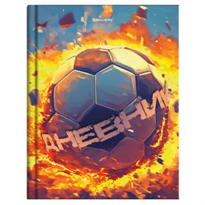 Дневник 5-11 класс 48 л., твердый, BRAUBERG, глянцевая ламинация, с подсказом, "Футбол", 107613 - фото 8554834