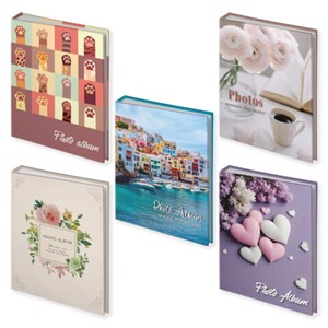 Фотоальбом BRAUBERG на 100 фото 10х15 см, ассорти 5 дизайнов, твердая обложка, 391444 - фото 8637431