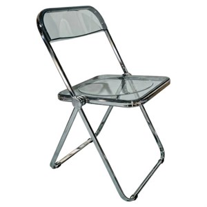 Стул складной прозрачный BRABIX "Style CF-015", хромированный каркас, пластик, 533250 - фото 8645295
