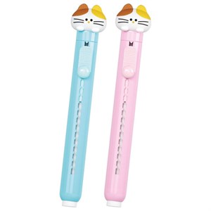 Ластик выдвижной с топпером FUNSTER (ФАНСТЕР) "КОТЁНОК", 125х12х12 мм, пастельные цвета корпуса ассорти, 274020 - фото 8657037