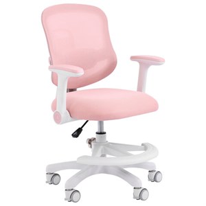 Кресло детское с подставкой для ног BRABIX KIDS "MG-215", сетка/ткань TW, розовое, 533311 - фото 8753744