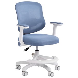 Кресло детское с подставкой для ног BRABIX KIDS "MG-215", сетка/ткань TW, голубое, 533312 - фото 8753745