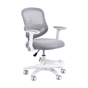 Кресло детское с подставкой для ног BRABIX KIDS "MG-215", сетка/ткань TW, серое, 533313 - фото 8753747