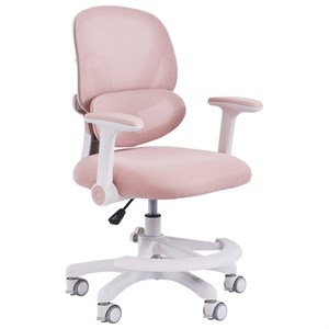 Кресло детское с подставкой для ног BRABIX KIDS "MG-220", сетка/ткань TW, розовое, 533314 - фото 8753750