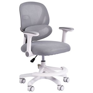 Кресло детское с подставкой для ног BRABIX KIDS "MG-220", сетка/ткань TW, серое, 533315 - фото 8753754