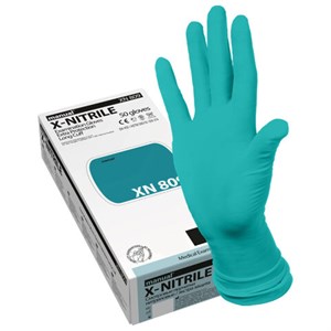 Перчатки нитриловые смотровые особо прочные удлиненные MANUAL XN809, Австрия, 25 пар (50 шт.), размер XL (очень большой), XN809-04 - фото 8753825