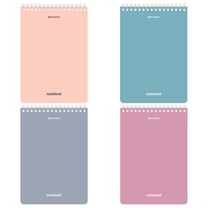 Блокнот А5 146х206 мм, 80 л., гребень, подложка, клетка, кросс-серия "МОРАНДИ", 4 цвета, BRAUBERG, 118553 - фото 8889569